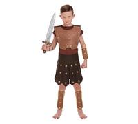 HENBRANDT Disfraz de soldado romano de lujo para niños, disfraz de gladiador centurión de la antigua Roma, para el Día de la Historia Escolar, disfraz de Halloween para niños, disfraz romano para
