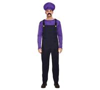Henbrandt Disfraz de Super Workman Purple para Adulto