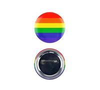 Henbrandt Insignias de metal esmaltado con bandera del orgullo arcoíris de 4 cm, accesorios LGBTQ+ para solapa, insignias de metal para desfiles de orgullo gay, marchas, fiestas y carnavales