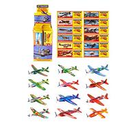 Henbrandt Juego Infantil de 12 Aviones de poliestireno para avión, planeador de espuma, bolsas de fiesta para cumpleaños y bodas, rellenos de botín, regalos de cumpleaños para niñas y niños