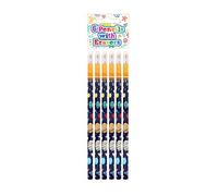 HENBRANDT Lápices con Gomas para Niños, 6 Piezas, con Tema Espacial Cósmico Space, Regalos para Fiesta, Fiesta de Cumpleaños, Cajas de Sorpresas para Niños
