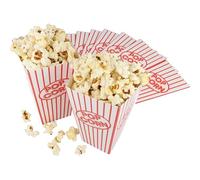 HENBRANDT - Lote de 10 cajas pequeñas para palomitas de maíz, 14 x 7,5 cm, diseño retro, caramelos, contenedor para fiestas de cumpleaños, noches de cine y Navidad