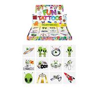HENBRANDT N51321 Fun Tattoos Mini 4cm Aliens 6 pcs por tarjeta surtido