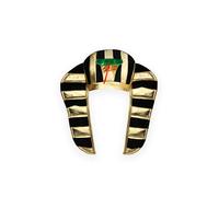 HENBRANDT Paquete individual - Tocado de faraón egipcio para adultos, accesorio de disfraz de rayas negras y doradas, accesorio de disfraz para fiesta, Halloween, hombres y mujeres