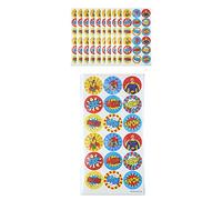 Henbrandt Pegatinas grande de superhéroes 180 pegatinas surtidas para profesores recompensa escolar artes y manualidades para niños bolsa de cumpleaños bolsa de botín regalos de inmersión de la suerte