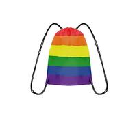 HENBRANDT Rainbow Pride - Bolsa con cordón LGBTQ+ Orgullo Accesorios Bandera del Orgullo Gay Playa Deportes Natación Viaje Mochila Escuela PE Kit Bolsa de gimnasio con cordón para hombres y mujeres,