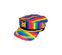 HENBRANDT Sombrero de capitán marinero del orgullo del arco iris para adultos, accesorios de fiesta del orgullo gay, disfraz de disfraz de capitán marino para hombres y mujeres