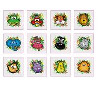 Henbrandt Tatuajes temporales - Jungle 12 x 6 paquetes = 72 multicolor
