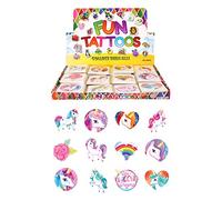 Henbrandt Tatuajes temporales - Unicornio - 12 x 6 paquetes = 72 tatuajes suministrados.
