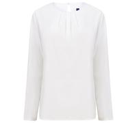 Henbury - Blusa de manga larga con pinza delantera para mujer