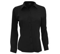 Henbury- Camisa de trabajo de manga larga transpirable antibacterias para mujer