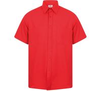 Henbury - Camisa Transpirable para Trabajar de Manga Corta accion Anti-Bacterial Hombre/Caballero - Trabajo/Fiesta/Verano (4XL) (Negro)