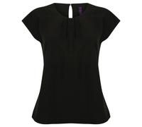 Henbury Camiseta de manga corta con fruncido en el cuello para mujer (PC2957)