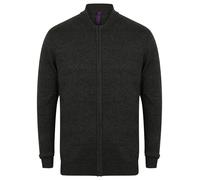 Henbury Chaqueta de bombardero de punto unisex -Forro polar liso para exteriores
