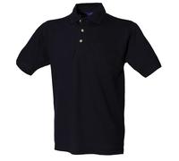 Henbury clásico polo de pique de algodón con cuello alto h100 - casual unisex