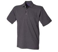 Henbury clásico polo de pique de algodón con cuello alto h100 - casual unisex