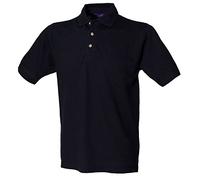 Henbury Classic Heavy Pique Polo Shirt H100 azul marino medium
