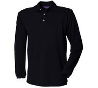Henbury - Polo de Pique de Manga Larga para Hombre