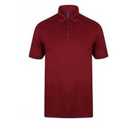 Henbury Polo Elástico de Microfibra Piqué Para Hombre (XL/Vino)