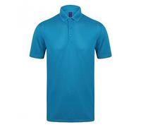 Henbury Polo Elástico de Microfibra Piqué Para Hombre (XL/Zafiro)