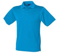 Henbury - Polo Pique de Deporte/Deportivo de Manga Corta Transpirable Modelo Coolplus® - Verano/Vacaciones/Deporte (XL) (Azul Zafiro)