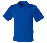 Henbury - Polo Pique de Deporte/Deportivo de Manga Corta Transpirable Modelo Coolplus® - Verano/Vacaciones/Deporte (XL) (Azul)