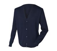 Henbury - Rebeca Cárdigan de Punto Fino con Botones para Hombre