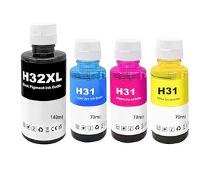 HenceBuy 31 32XL Tinta Compatible con HP 31 32XL Cartucho para Smart Tank 5105 5106 5107 7005 7305 7605 7306 7006 Smart Tank Plus 555 559 570 651 655 558 515 516 530 Negro Cian Magenta Amarillo