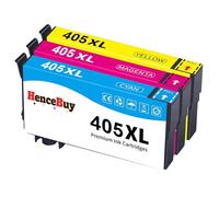 HenceBuy 405XL Cartuchos de Tinta Compatible para Epson 405 XL 405XL para Workforce Pro WF-4830DTWF WF-4820DWF WF-4830 WF-4820 WF-3820DWF WF-3825DWF WF-3820 WF-7840 WF-7840DTWF WF-7830 WF-7310 CMY