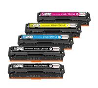 HenceBuy 410A Cartucho de tóner Compatible para HP 410A 410X Toner para Color Laserjet Pro MFP M477fdw MFP M477fdn M477 M377dw M452nw M452dn M452 Negro Cian Amarillo Magenta (Paquete de 5)