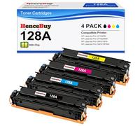 HenceBuy Cartucho de tóner 128A de alto rendimiento para HP 128A CE320A CE321A CE322A CE323A Toner para HP LaserJet Pro Color MFP CM1415fn CM1415fnw CP1525n CP1525nw Series Printer (paquete de 4)