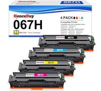 HenceBuy Cartucho de tóner compatible de repuesto para Canon 067 067H CRG-067H CRG067 de alto rendimiento para Canon imageCLASS MF656Cdw LBP632Cdw MF653Cdw MF654Cdw (negro, cian, magenta y amarillo)