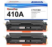 HenceBuy Cartucho de tóner negro compatible 410A para impresora HP 410A CF410A 410X CF410X Uso con HP Color Pro MFP M477fdw M477fnw M477fdn M452dw M452dn M452nw M377dw (negro, 2 unidades)