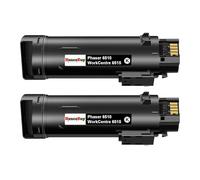 HenceBuy Cartucho Tóner Negro Compatible 6510 6515 para Impresora Xerox WorkCentre 6515 6515DN 6515DNI 6515DNM 6515N Phaser 6510 6510DN 6510DNI 6510DNM 6510N 5500 Página BK (2 Negro)