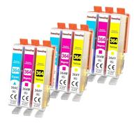 HenceBuy Cartuchos de tinta 364 compatibles con HP 364XL para PhotoSmart 5510 5520 5522 5524 6510 6520 7510 7520 DeskJet 3070 3520 OfficeJet 4610 4620 (3BK y 3C/M/M/M) Y, paquete de 12