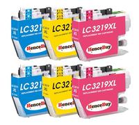 HenceBuy LC3219XL Cartuchos de Tinta Compatible para Brother LC3219 LC3217 para MFC-J5330DW MFC-J6930DW MFC-J5730DW MFC-J6530DW MFC-J5335DW MFC-J5930DW (Cian Magenta Amarillo, 6 Paquetes)