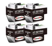 HenceBuy LC3219XL Negro Cartuchos de Tinta Compatible para Brother LC3219 LC3217 para Brother MFC-J5330DW MFC-J6930DW MFC-J5730DW MFC-J6530DW MFC-J5335DW MFC-J5930DW (Negro, 4 Paquetes)