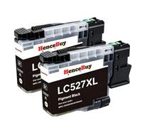 HenceBuy LC527BK - Cartucho de tinta negra compatible con Brother LC527 | LC-527 LC-527XLVAL Compatible con impresora Brother MFC-J4350DW MFC-J4550DW J4350DW J4550DW (2 negras)