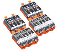 HenceBuy PGI-35 CLI-36 Cartucho de Tinta Compatible con PGI35 CLI36 para Canon Pixma TR150 IP100 IP100V IP110 IP110 IP100B Impresora portatil con bateria mini260 mini320 (6 Negro+4 Color)