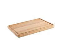 HENCKELS Tabla de cortar de madera, 40 x 27,5 x 2,5 cm, ranura para jugos | Utilizable por ambos lados, marrón natural