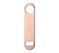 HENDI Abridor de botellas de cerveza plano, BarUp, abrebotellas de barman, destapadores, abridor rápido, hoja de bar-de barra, 180x40x(H)2mm, acero inoxidable enchapado en cobre