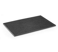 HENDI Alfombrilla de bar, para secado de vasos y accesorios de coctelería, 453x305x(H)15mm, TPE, negro