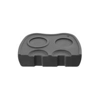 HENDI Alfombrilla para apisonar café, doble, tapete para café, con 2 orificios como soporte para el portafiltro, 205x150x(H)45mm, de silicona