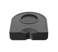 HENDI Alfombrilla para apisonar café, sencilla, tapete para café, con 2 orificios como soporte para el portafiltro, 125x140x(H)30mm, de silicona