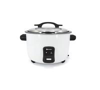 HENDI Arrocera, Función de Mantenimiento del Calor, 23 Tazas de Arroz Seco, Vaso Medidor y Cuchara Arrocera, 230V, 1550W, ø380x(H)240mm, aluminio, 4,2L