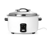 HENDI Arrocera, Función de Mantenimiento del Calor, 50 Tazas de Arroz Seco, Vaso Medidor y Cuchara Arrocera, 230V, 2900W, ø495x(H)365mm, Aluminium, 10L