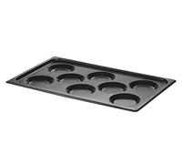 HENDI Bandeja para hornear huevos fritos, tortillas, panqueques, crepes, GN 1/1, CONVECTOMAT, 8 moldes redondos, recubrimiento antiadherente de PTFE, hasta 200°C, 530x325x(H)26mm, aluminio