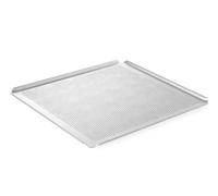 HENDI Bandeja de horno perforada con 4 bordes elevados, GN 2/3 | Aluminio, grosor 1,5mm, apta para horno hasta 260°C, apilable, 354x325x(H)10mm