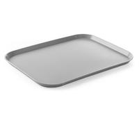 HENDI Bandeja de Servicio, Grande, Rectangular, Multiusos, resiste hasta 80°C, Bandeja para Servir Comida rápida, Bebidas, Fast Food, Bandeja de Cocina, 350x450x(H) 20mm, Gris, Polipropileno