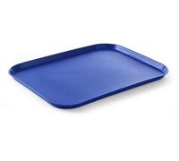 HENDI Bandeja de Servicio AmerBox, Grande, Rectangular, Multiusos, Bandeja para Servir Comida rápida, Bebidas, Fast Food, Bandeja de Cocina, 350x450x(H) 20mm, Azul, Polipropileno